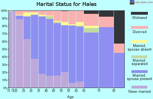 Zip code 92656 marital status for males