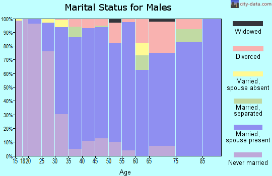 Zip code 92782 marital status for males