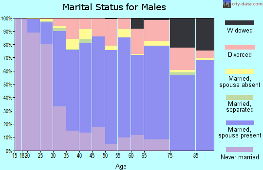 Zip code 93004 marital status for males