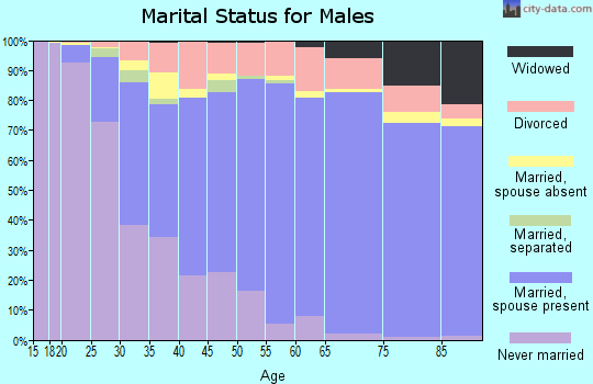 Zip code 93010 marital status for males
