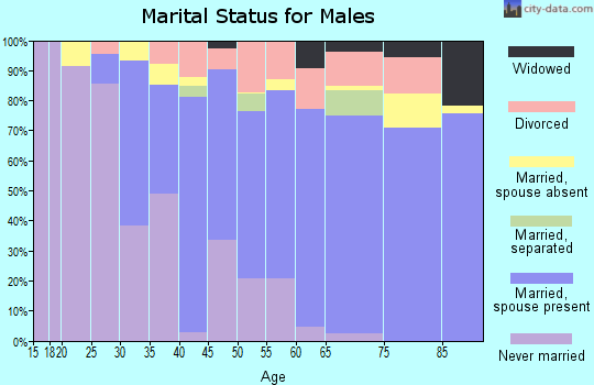 Zip code 93013 marital status for males