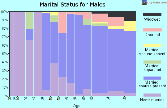 Zip code 93108 marital status for males