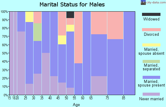 Zip code 93201 marital status for males