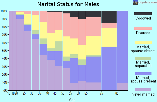 Zip code 93212 marital status for males