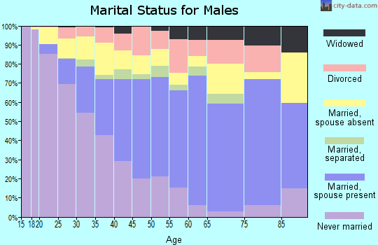 Zip code 93215 marital status for males