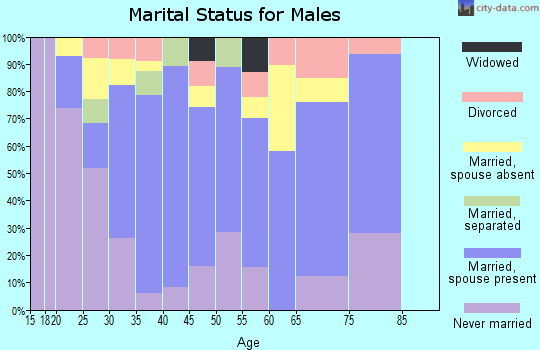 Zip code 93219 marital status for males