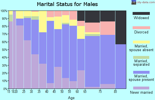 Zip code 93241 marital status for males