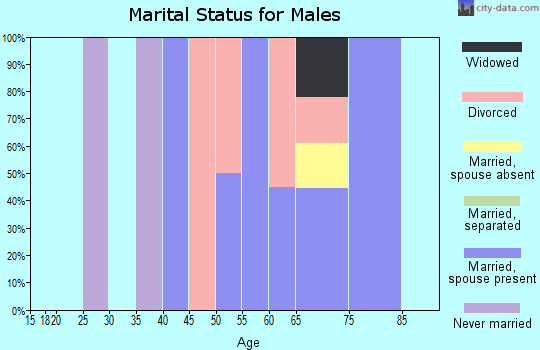Zip code 93244 marital status for males