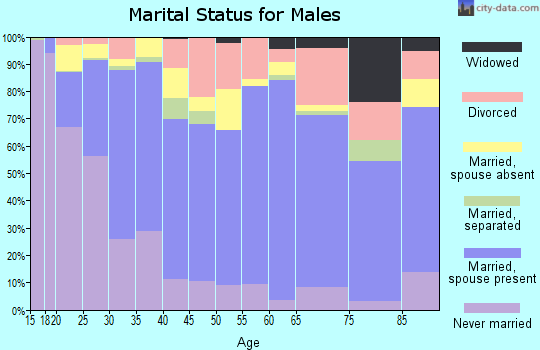 Zip code 93245 marital status for males