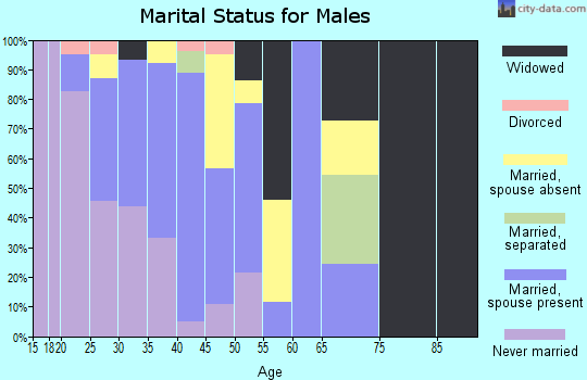Zip code 93249 marital status for males