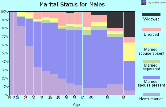 Zip code 93257 marital status