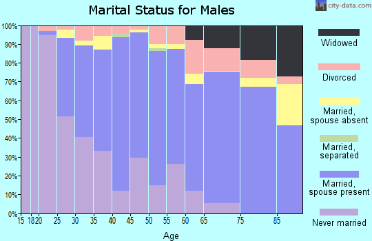 Zip code 93402 marital status for males