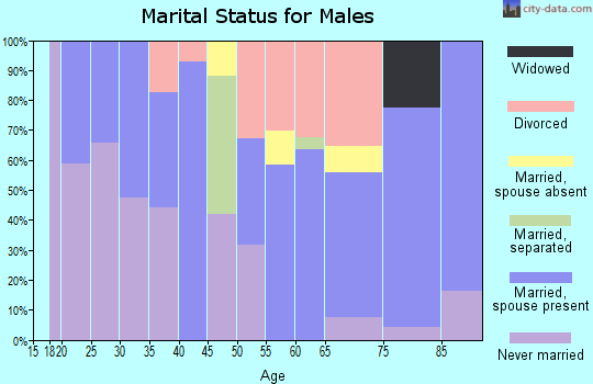 Zip code 93430 marital status for males