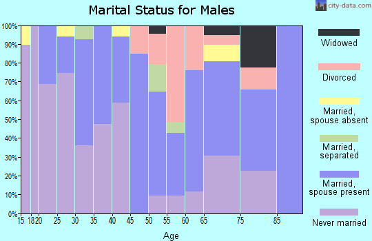 Zip code 93445 marital status for males