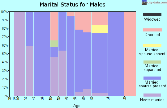 Zip code 93526 marital status for males