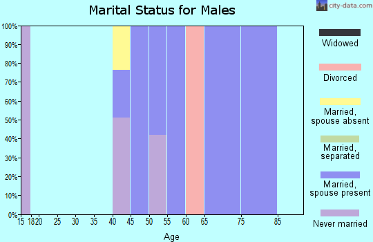 Zip code 93531 marital status for males
