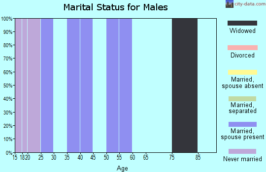 Zip code 93606 marital status for males