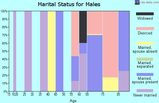 Zip code 93626 marital status for males
