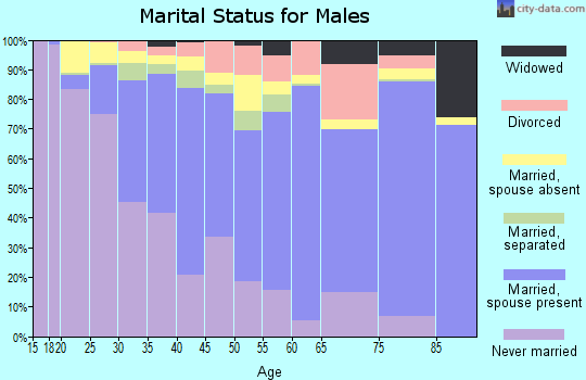 Zip code 93638 marital status for males