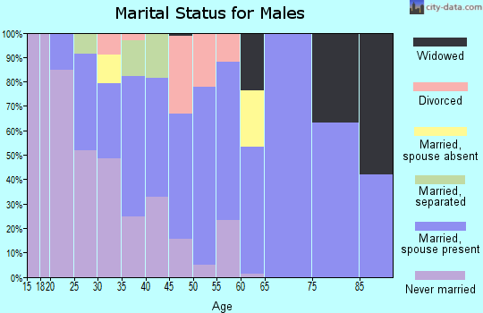 Zip code 93646 marital status for males