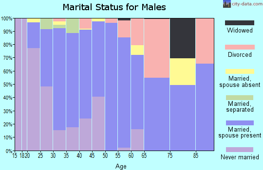 Zip code 93656 marital status for males