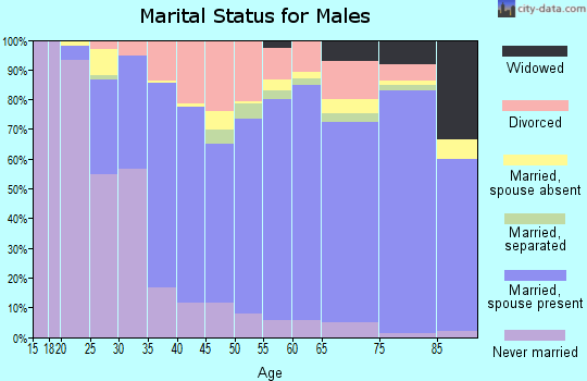 Zip code 93711 marital status for males