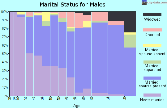 Zip code 93907 marital status for males