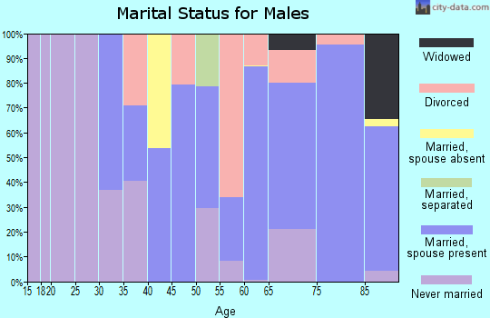 Zip code 93921 marital status for males