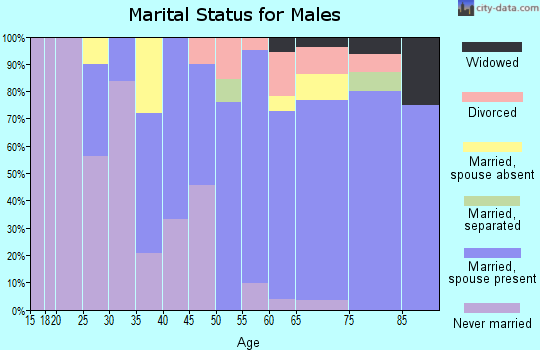 Zip code 93924 marital status for males