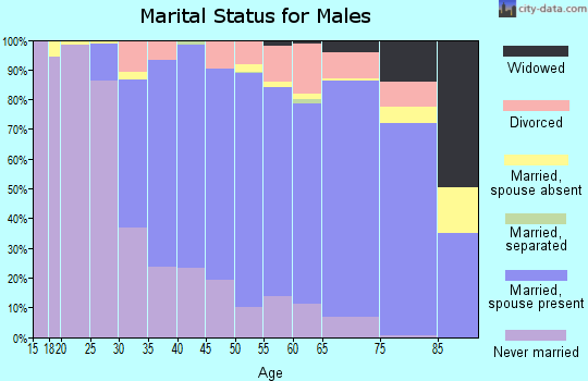 Zip code 94002 marital status for males