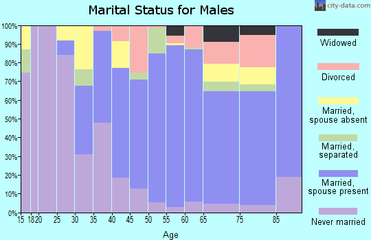 Zip code 94019 marital status for males
