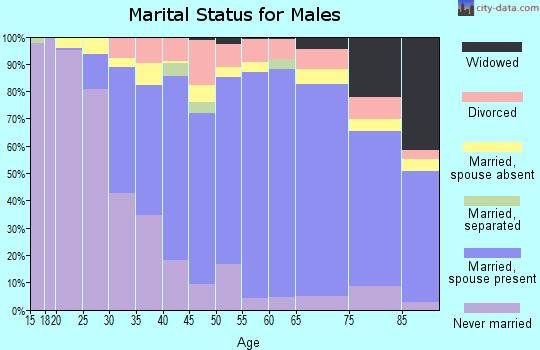 Zip code 94030 marital status for males