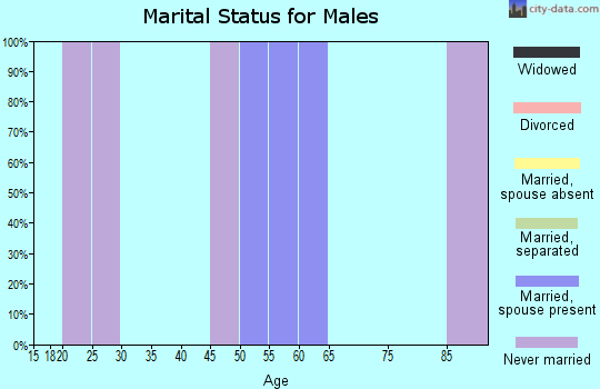 Zip code 94104 marital status for males