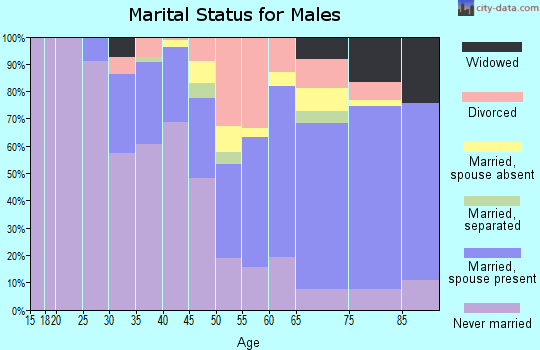 Zip code 94108 marital status for males