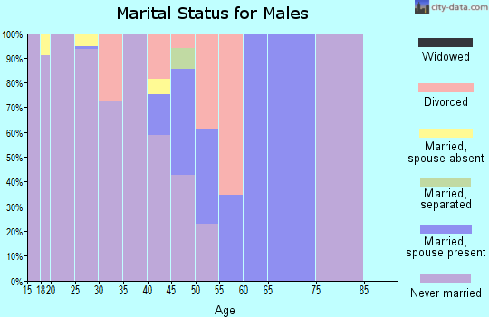Zip code 94130 marital status for males