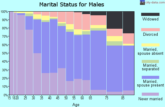 Zip code 94501 marital status for males