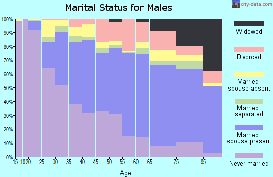 Zip code 94541 marital status for males