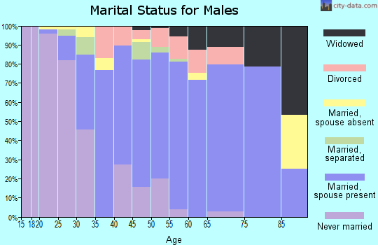 Zip code 94542 marital status for males