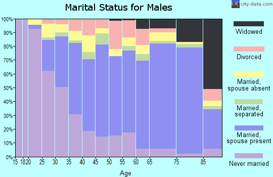 Zip code 94544 marital status for males