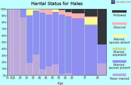 Zip code 94552 marital status for males