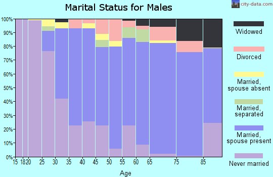 Zip code 94564 marital status for males