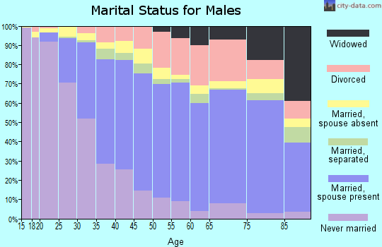 Zip code 94565 marital status for males