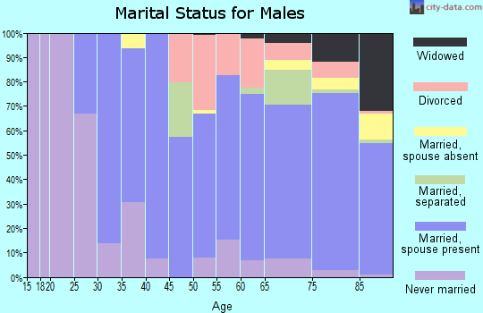 Zip code 94595 marital status for males