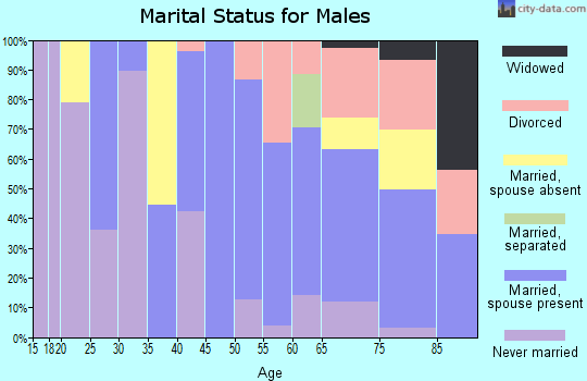 Zip code 94599 marital status for males