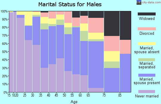 Zip code 94603 marital status for males