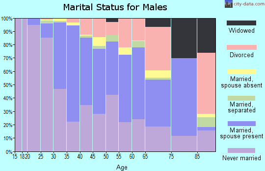 Zip code 94702 marital status for males