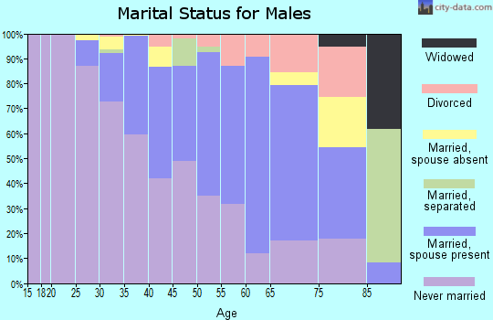 Zip code 94709 marital status for males