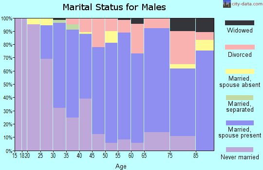Zip code 94949 marital status for males