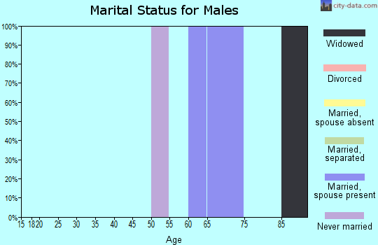 Zip code 94950 marital status for males