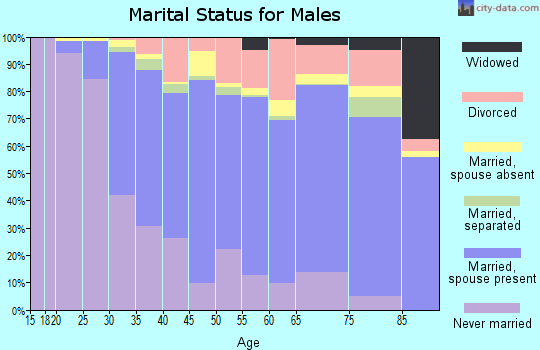 Zip code 94952 marital status for males